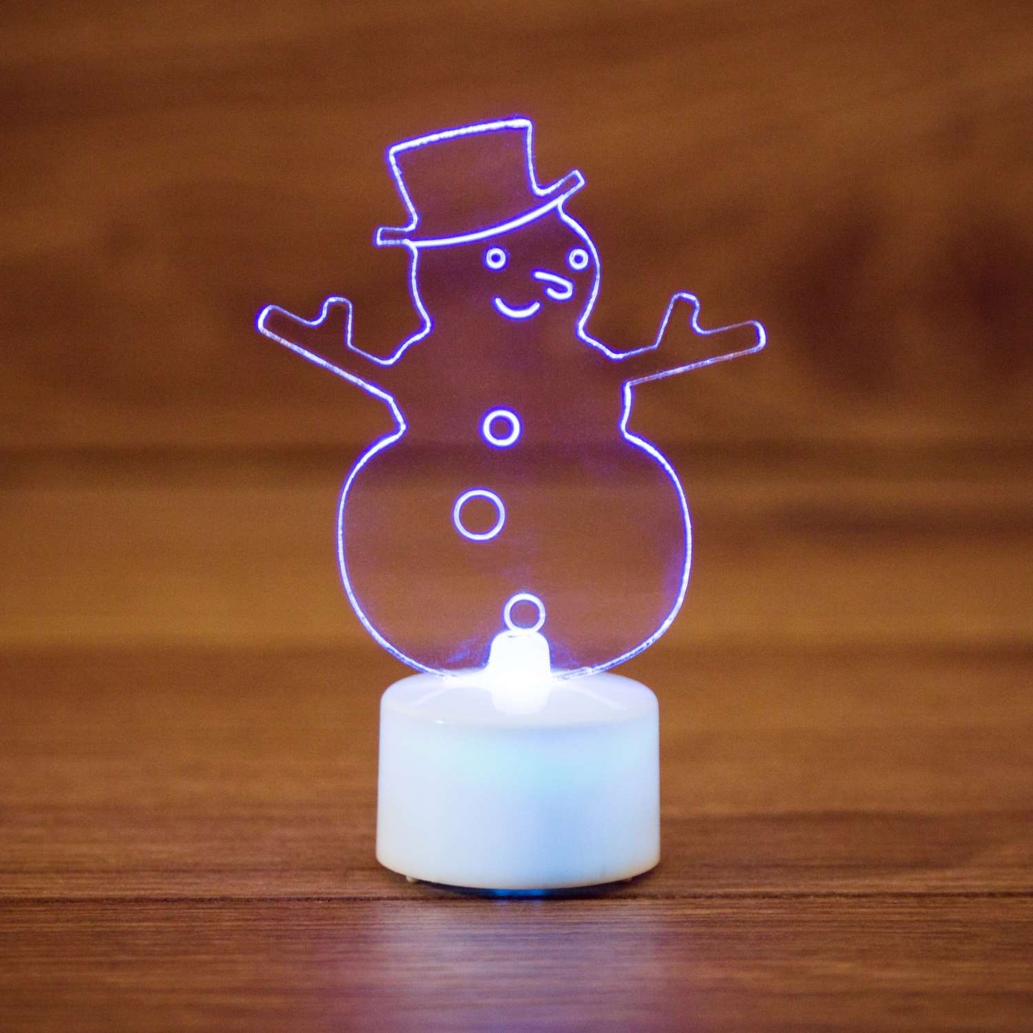 Светодиодная декоративная фигурка-ночник NEON-NIGHT Снеговик в шляпе 501-043 - фото 6