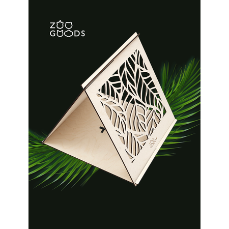 Домик для животных Zoo Goods Треугольный Листья