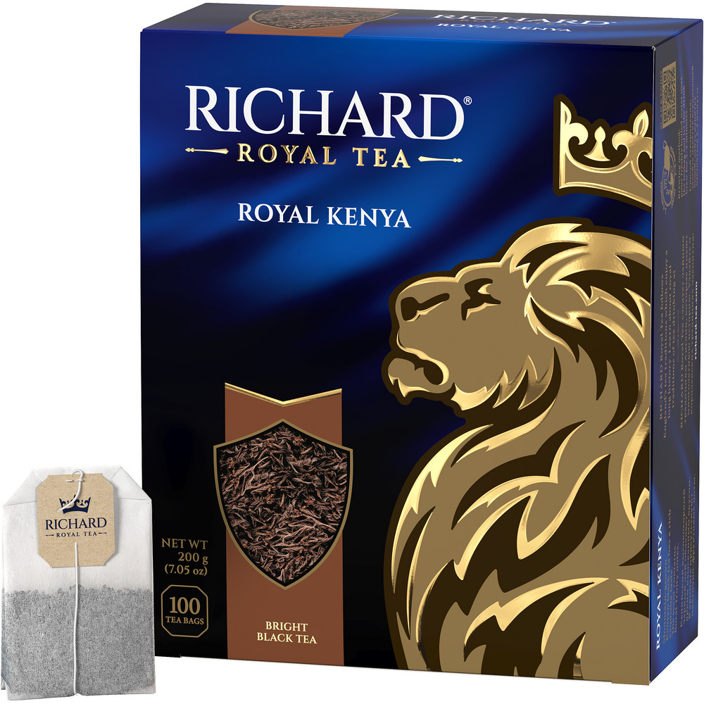 Чай в пакетиках Richard Royal Kenya черный 100 шт - фото 1