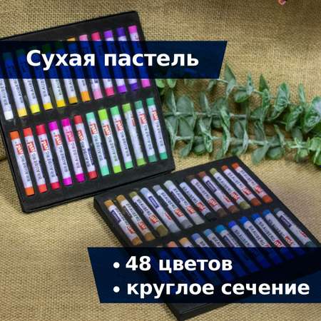 Пастель сухая Brauberg художественная для рисования 48 цветов