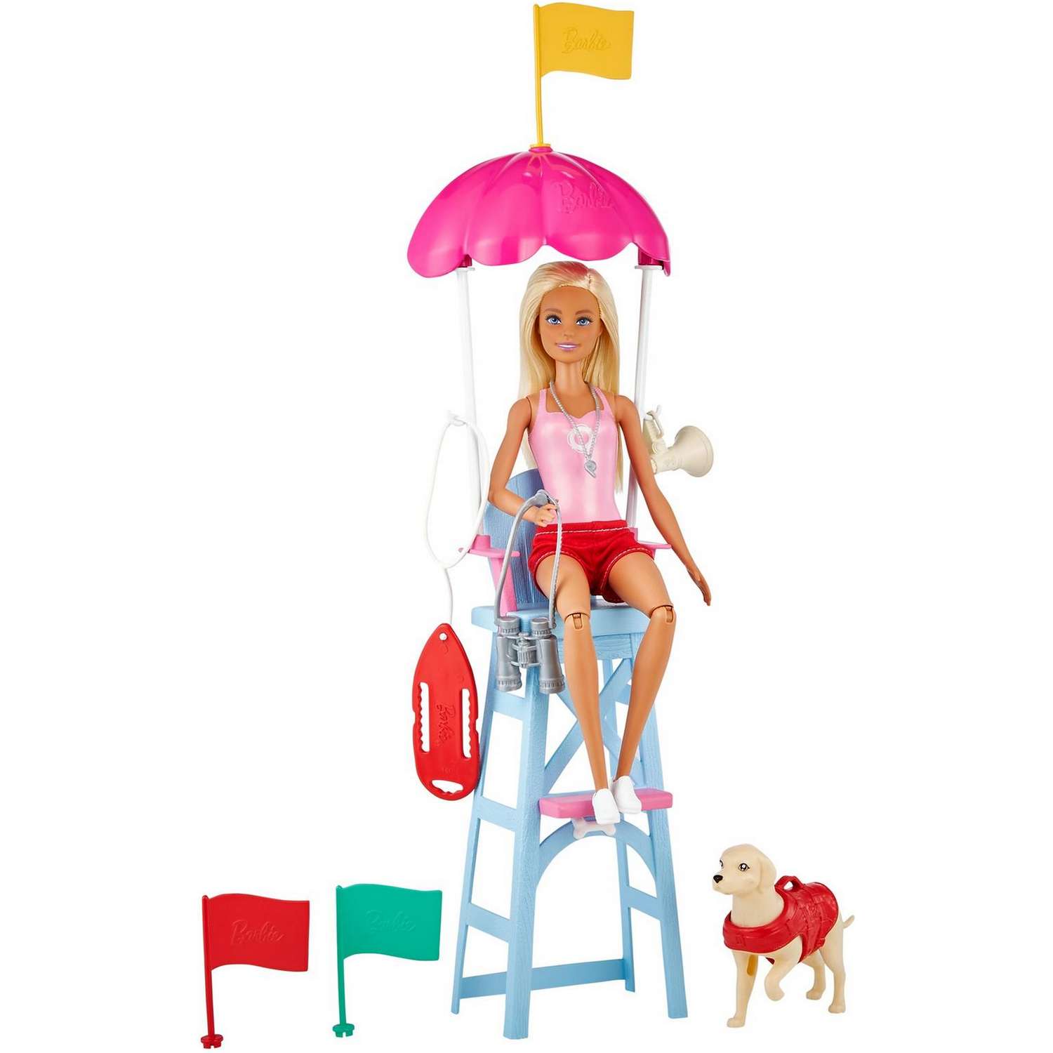 Набор игровой Barbie Пляжный спасатель кукла+питомец+аксессуары GTX69 GTX69 - фото 5
