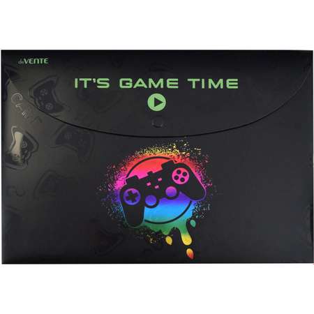 Папка-конверт deVENTE It is Game Time A4 на кнопке