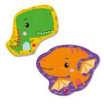 Набор пазлов Vladi Toys мягкие магнитные Baby puzzle Fisher-Price Динозаврики 2 картинки 6 элементов