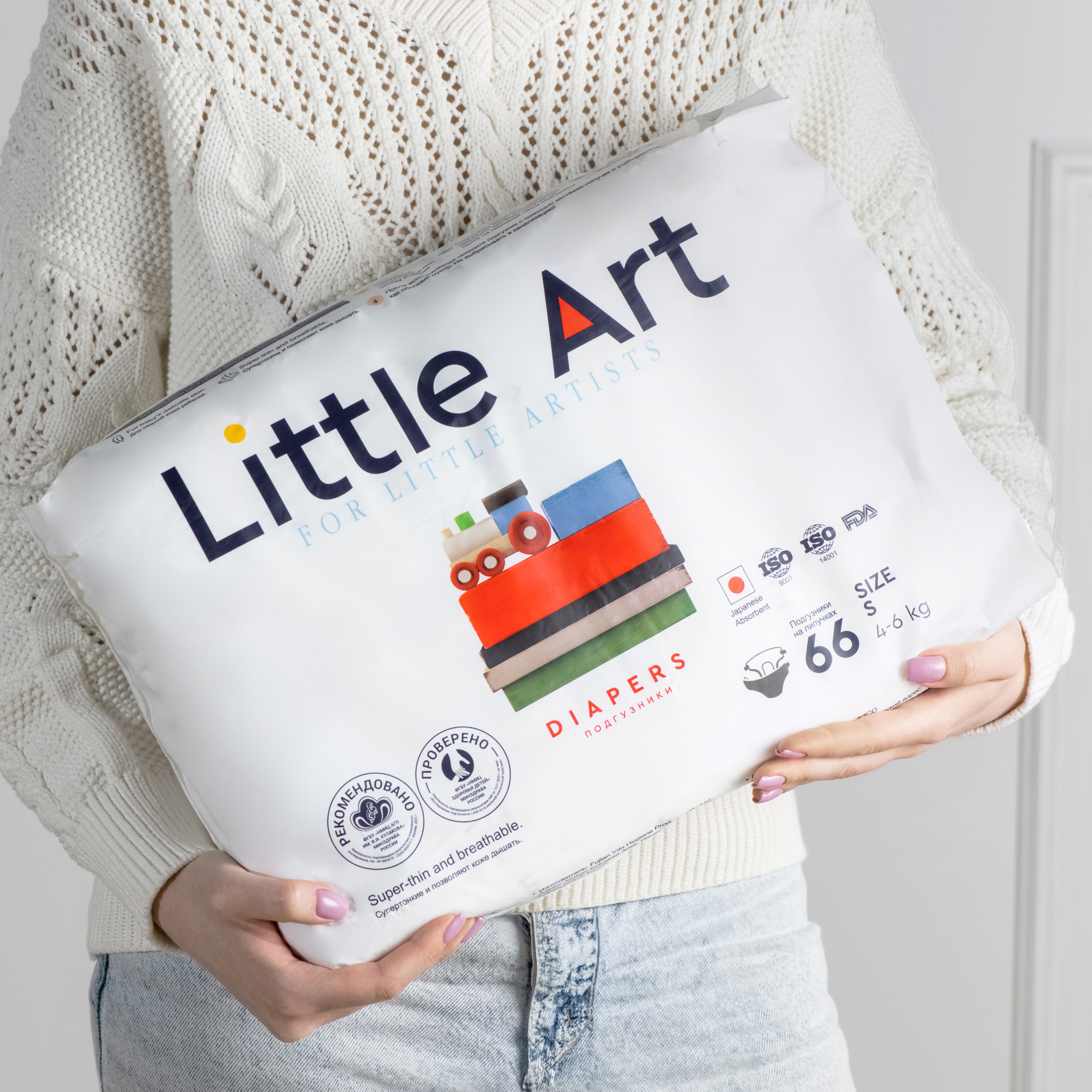 Подгузники Little Art 66 шт. S 4-6 кг - фото 1