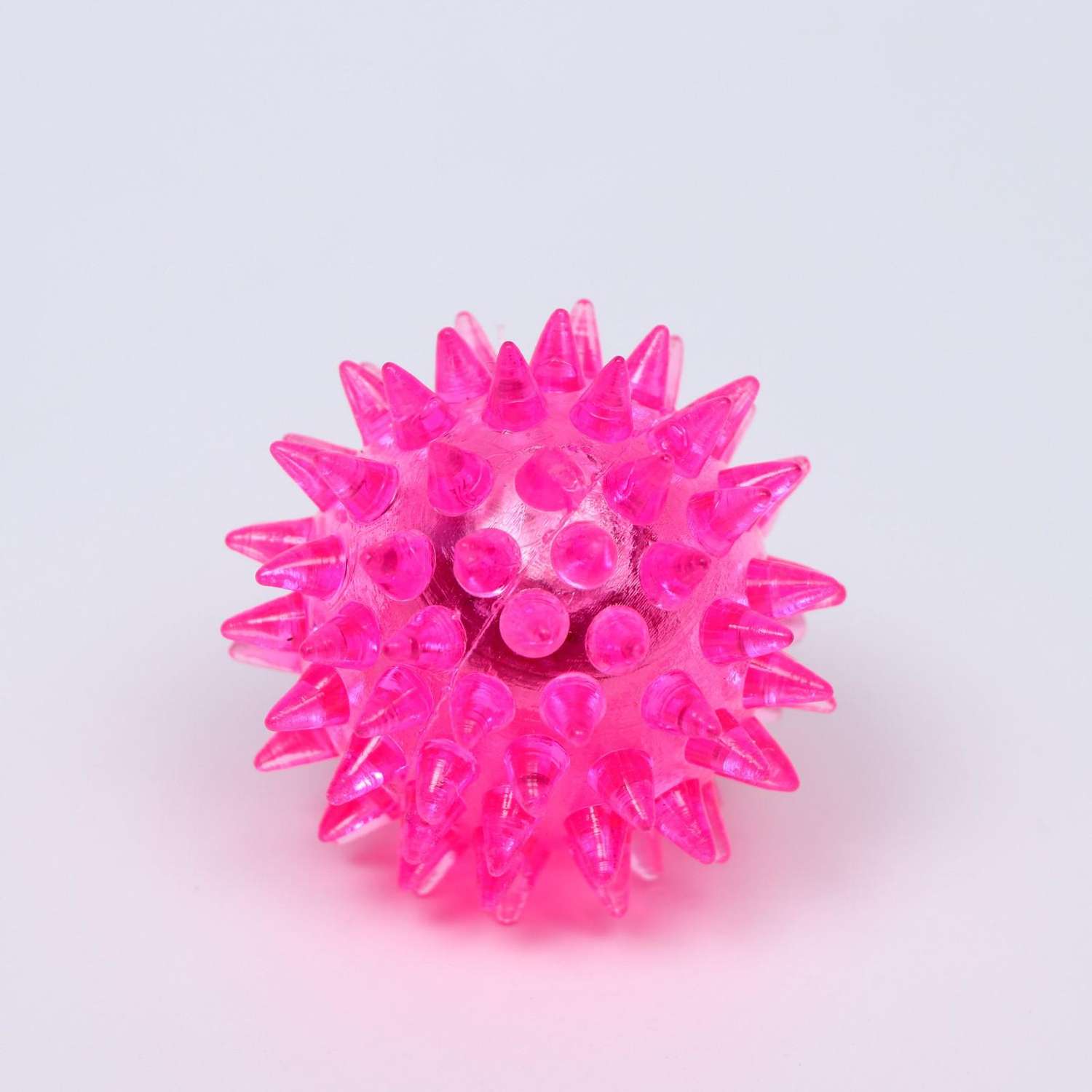 Игрушка для собак Пижон Мяч светящийся 4.5 см розовый - фото 1
