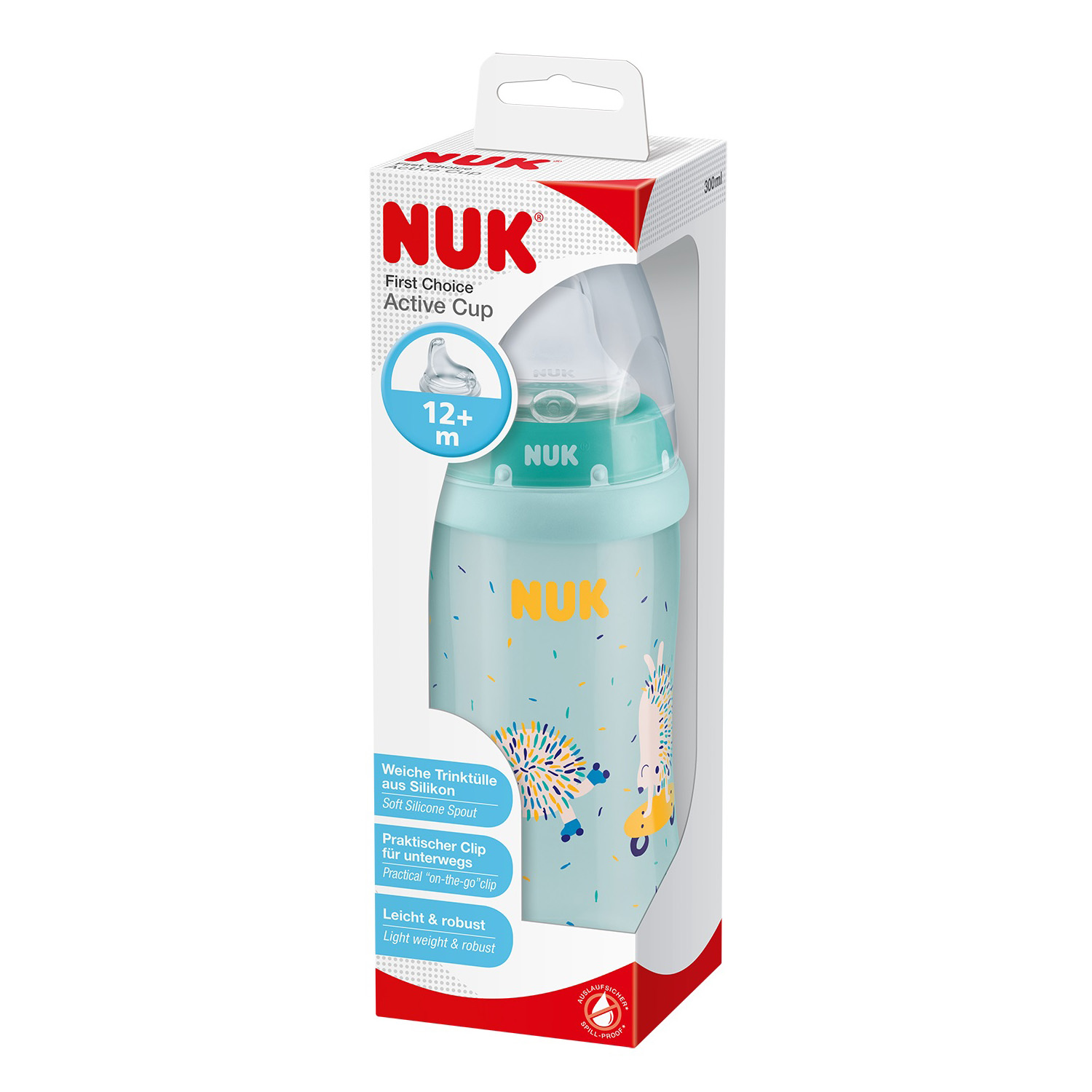 Поильник Nuk Active Ежик c 12месяцев 300мл 10751378