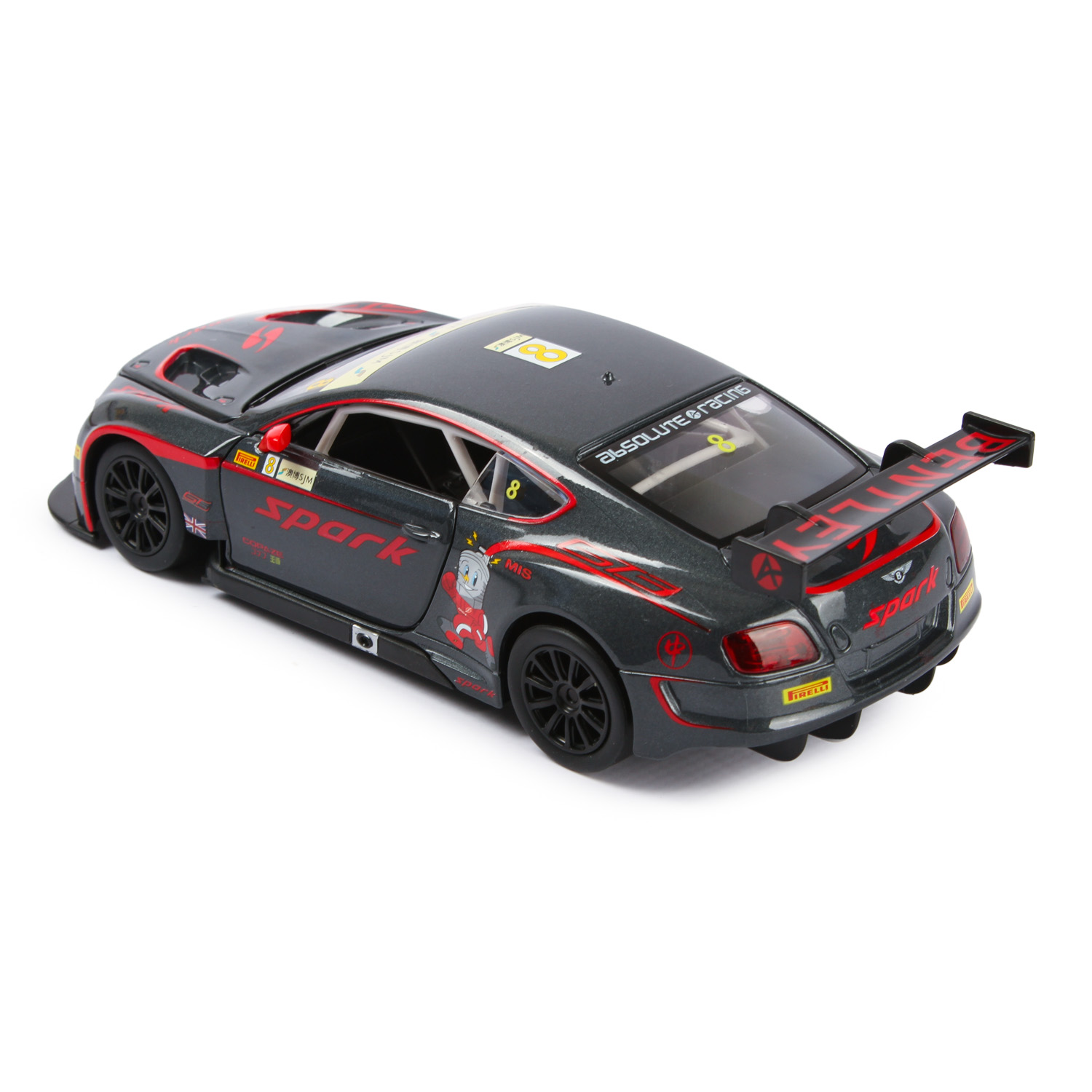 Машинка Mobicaro 1:24 Bentley Continental GT3 Concept Серебристо-серая 68267A 68267A - фото 3