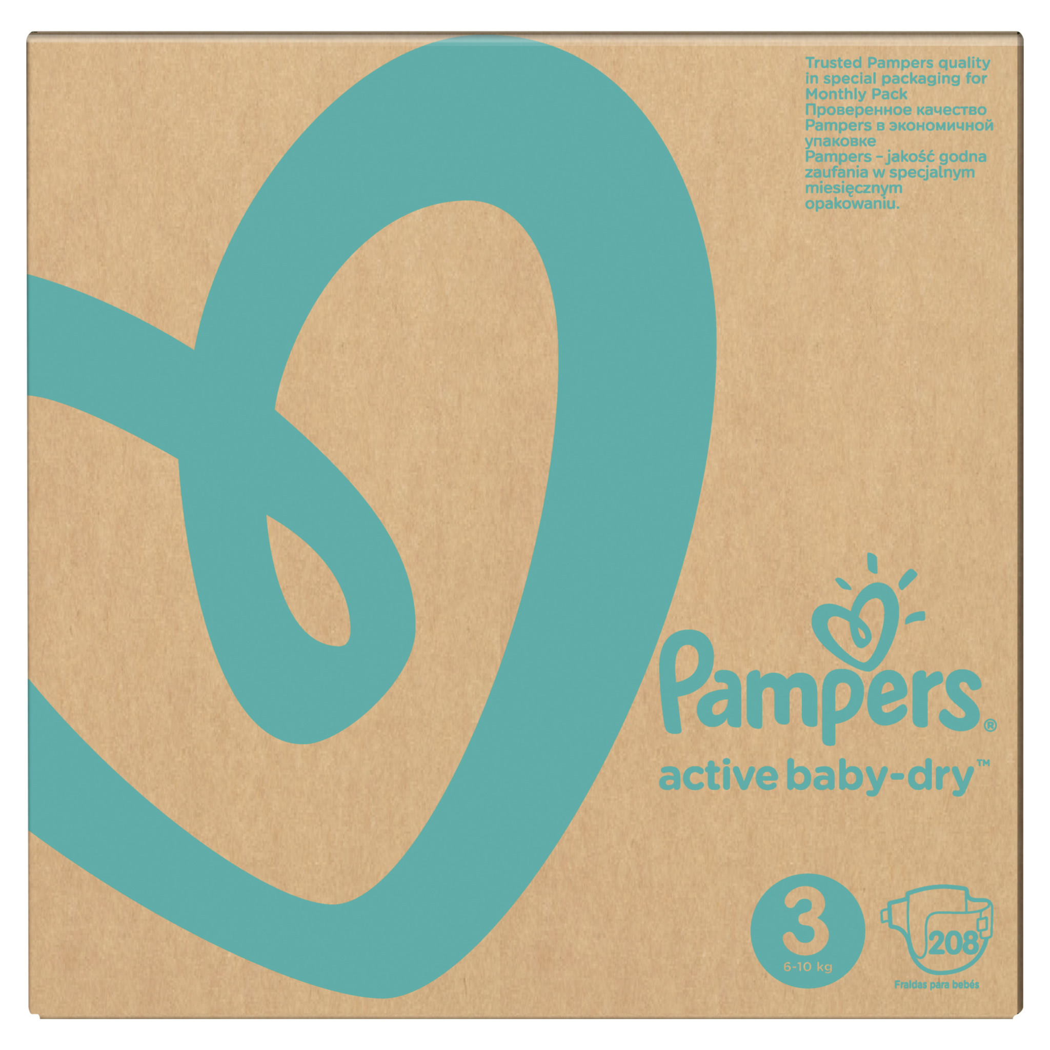 Подгузники Pampers Active Baby-Dry 3 6-10кг 208шт - фото 3