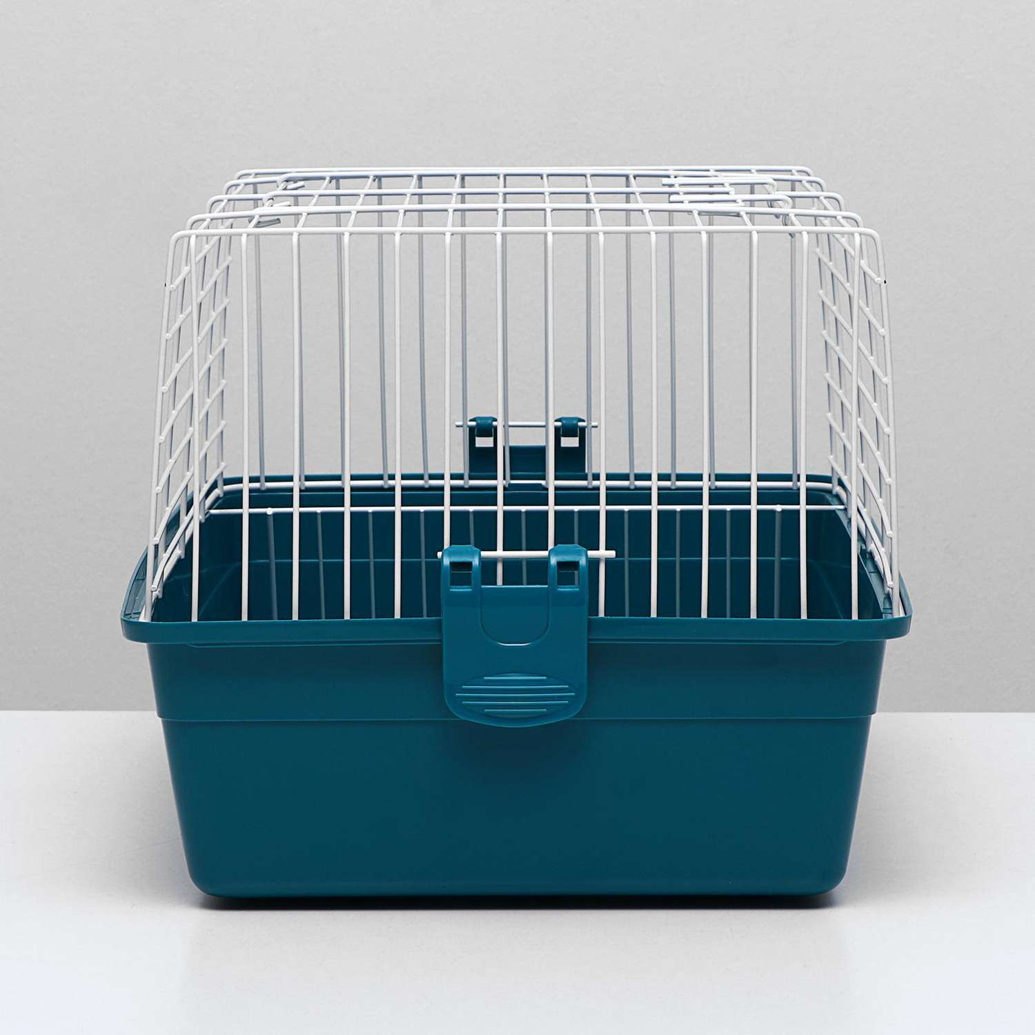 Клетка для кроликов Пижон с сенником 60х36х32 см бирюзовый - фото 2