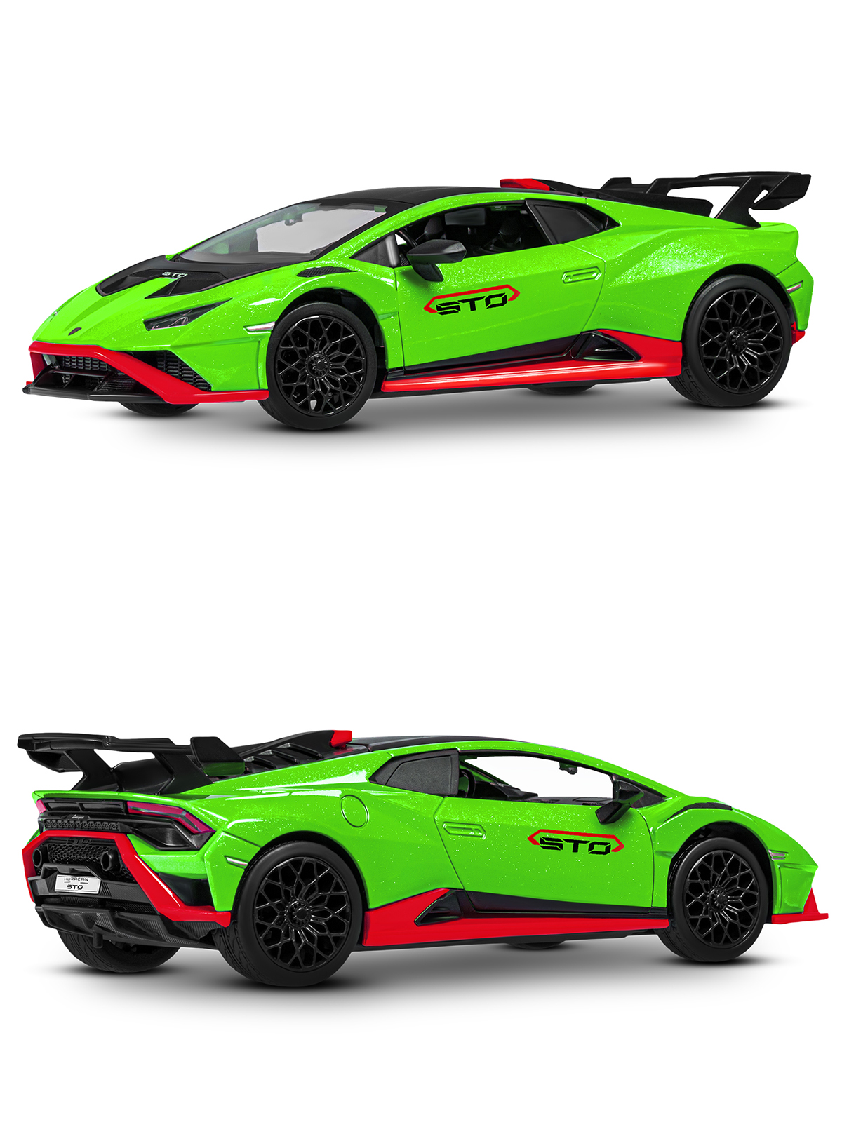 Автомобиль АВТОпанорама Lamborghini 1:32 зеленый JB1251659 - фото 8