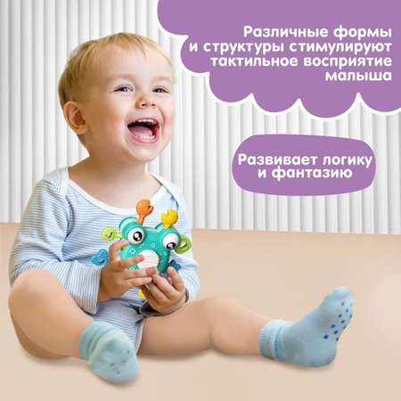 Развивающая сенсорная игрушка Крошка Я крабик цвет микс