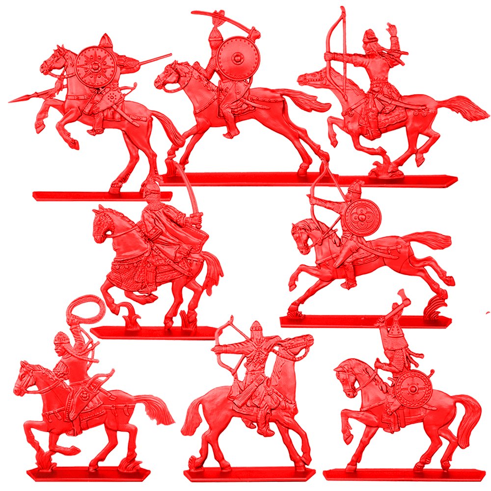 Набор солдатиков Воины и Битвы Конные половцы цвет красный - фото 2