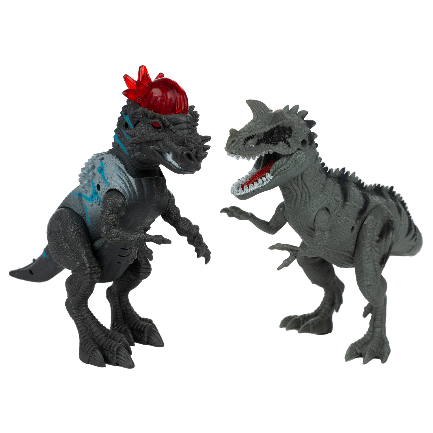 Игровой набор KiddiePlay Фигурки динозавра - Пахицелафозавр и Карнотавр со световым и звуковым эффектом - фото 2