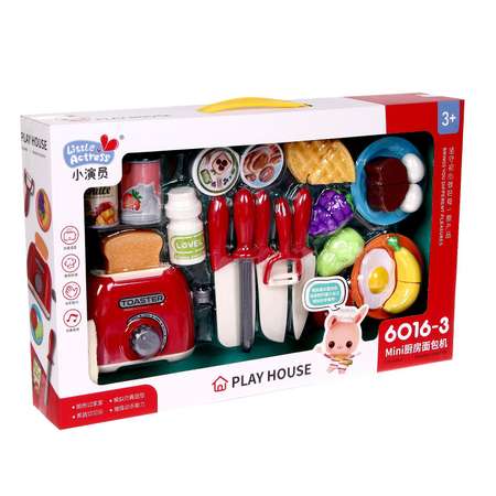 Игровой набор Sima-Land Тостер с продуктами посудой