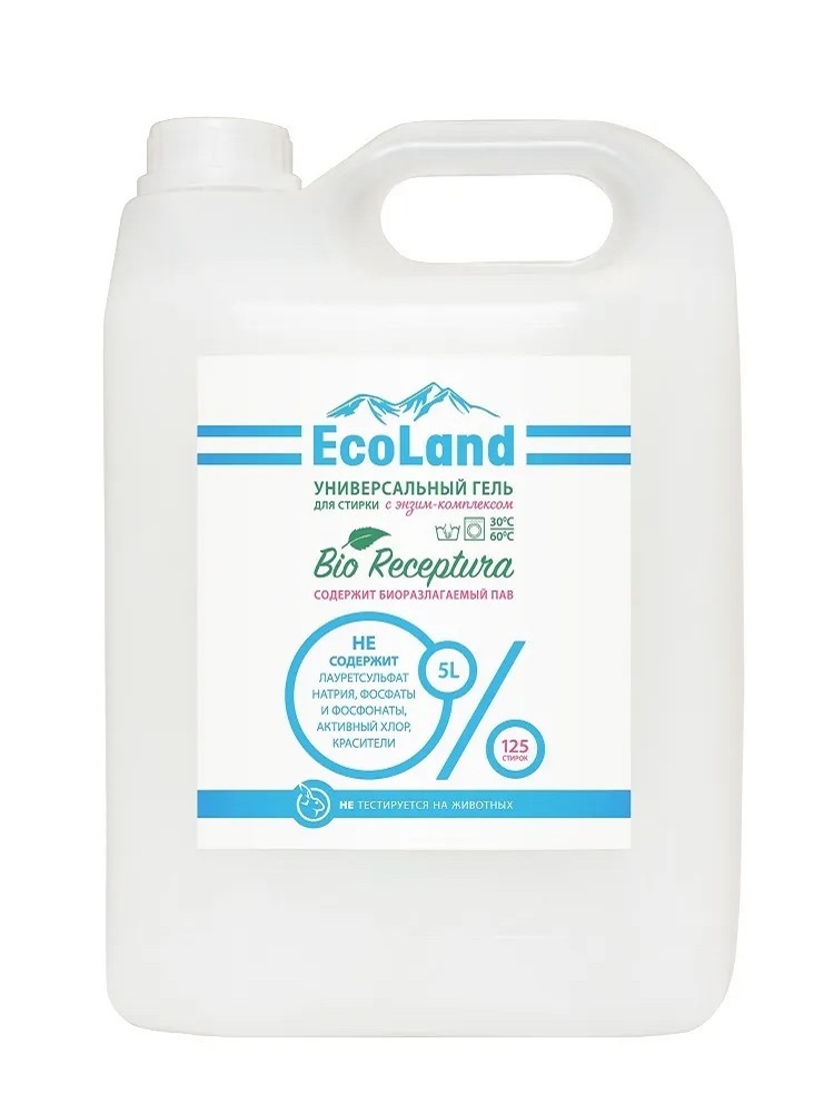 Гель для стирки ECOLAND универсальный BIO Receptura 5л - фото 1