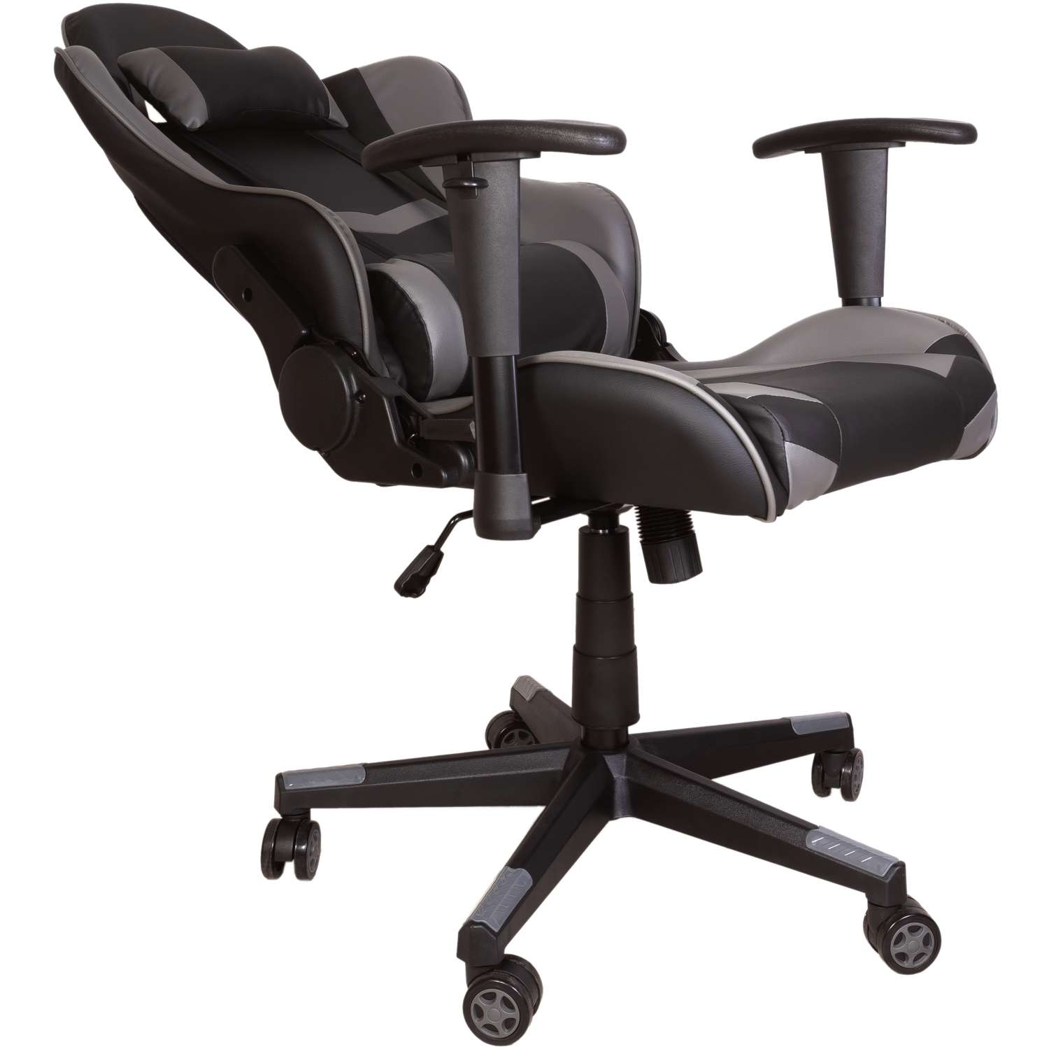 Компьютерное кресло игровое GRAMBER черно-серый экокожа - фото 4