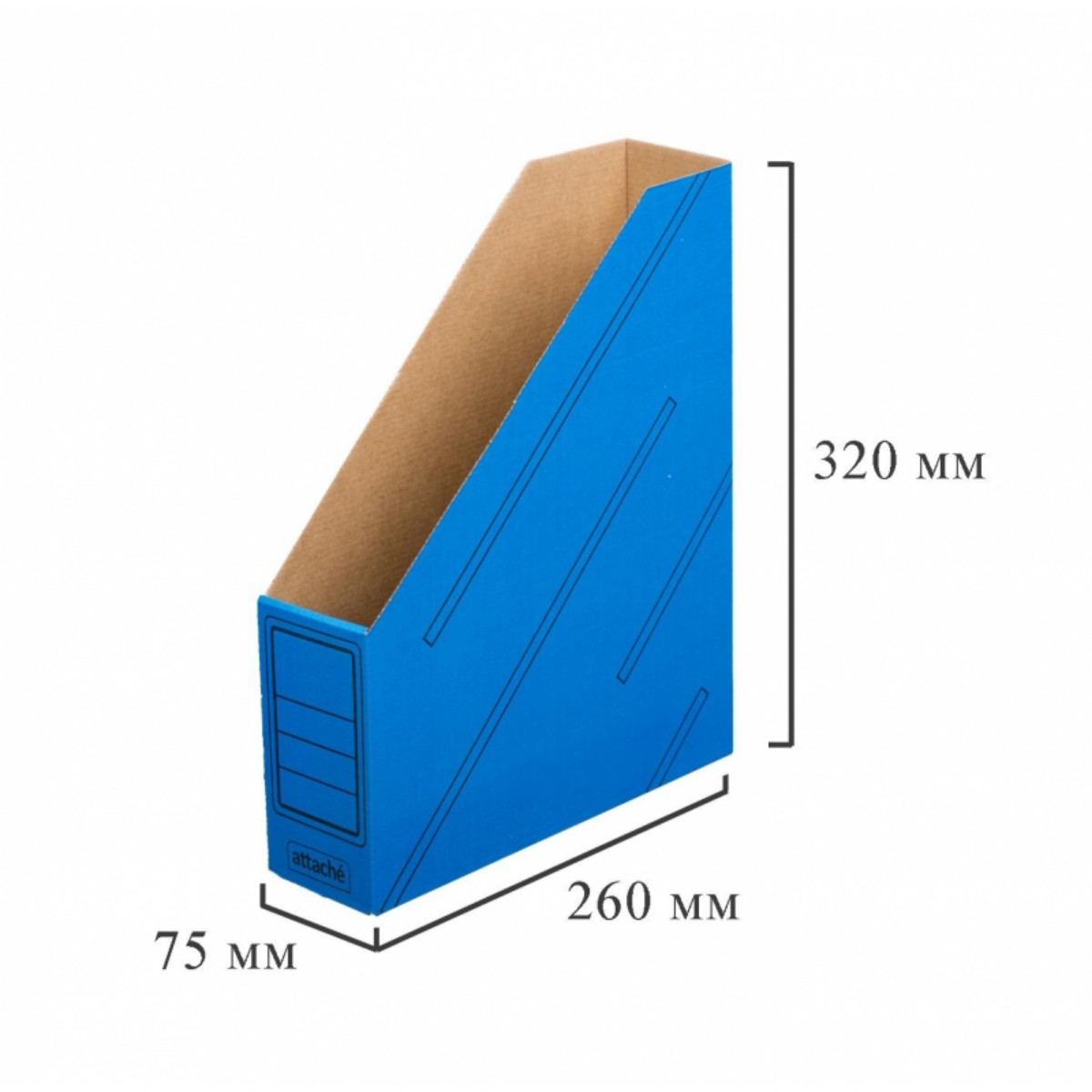 Вертикальный накопитель Attache 75мм сборный синий 3 упаковки по 2 штуки - фото 4