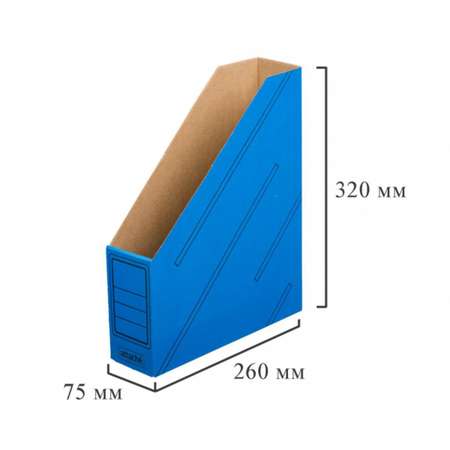 Вертикальный накопитель Attache 75мм сборный синий 3 упаковки по 2 штуки