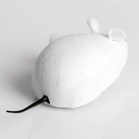 Мышь заводная Пижон 7 см белая