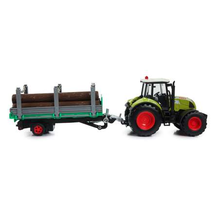 Машинка Mobicaro 1:32 Claas Tractor с прицепом 144016 Mobicaro