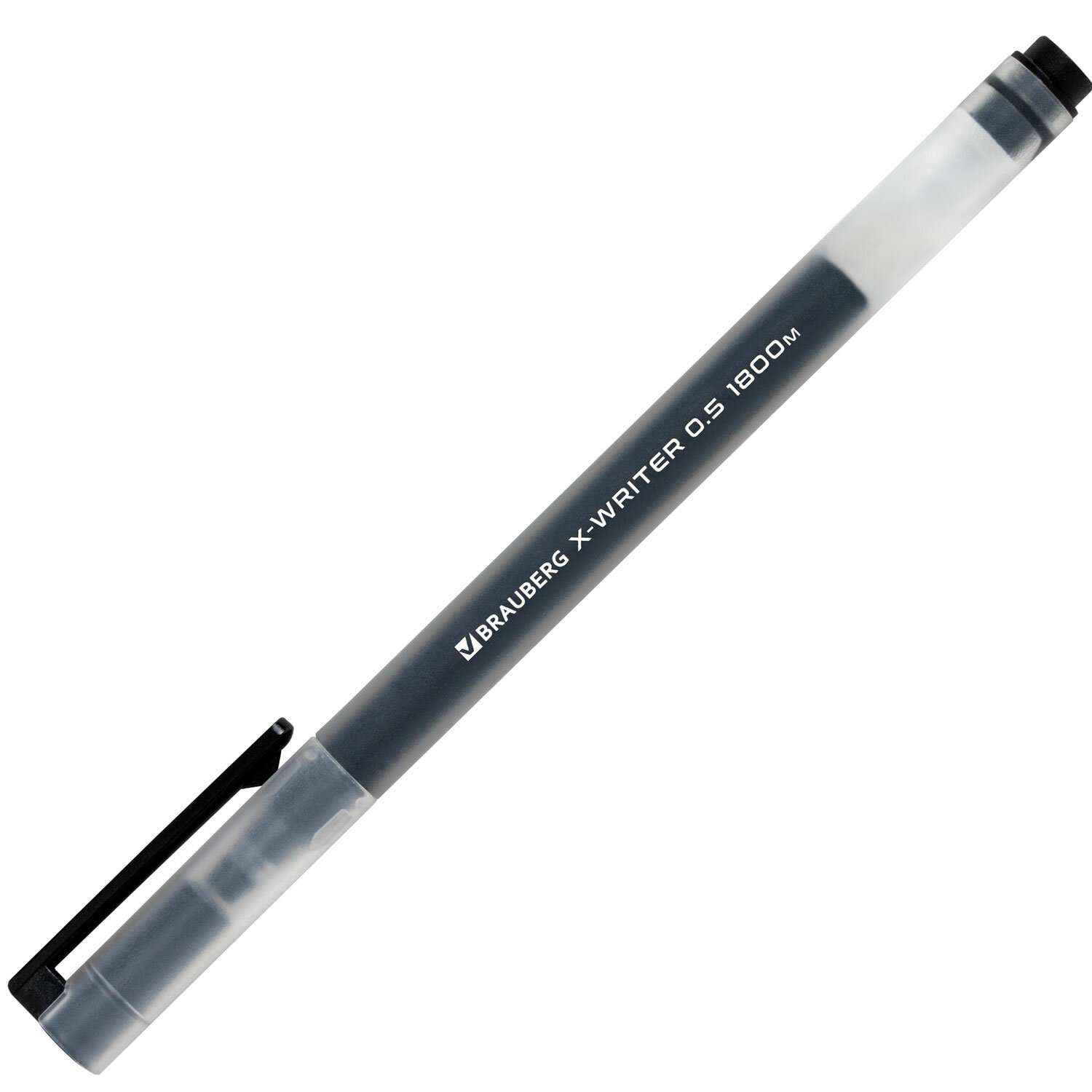 Ручки гелевые Brauberg черные набор 4 шт для школы тонкие - фото 6
