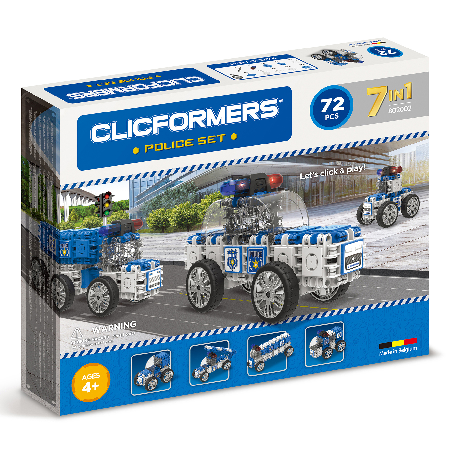 Конструктор Clicformers Police Set 72 802002 - фото 1