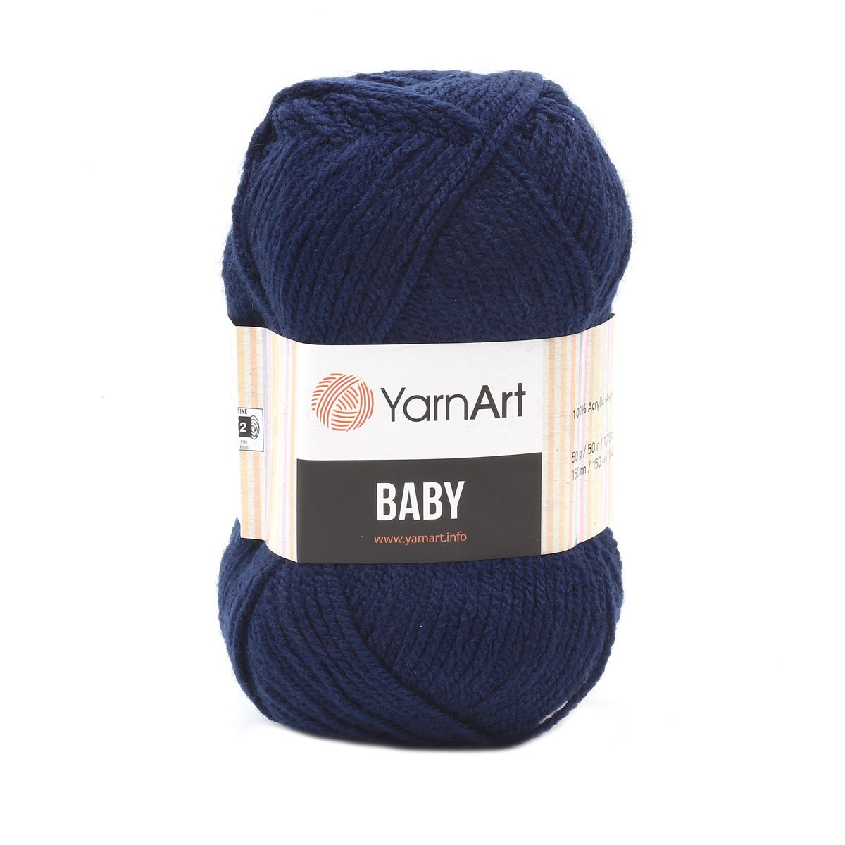 Пряжа для вязания YarnArt Baby 50 гр 150 м акрил мягкая детская 5 мотков 583 т.синий - фото 7