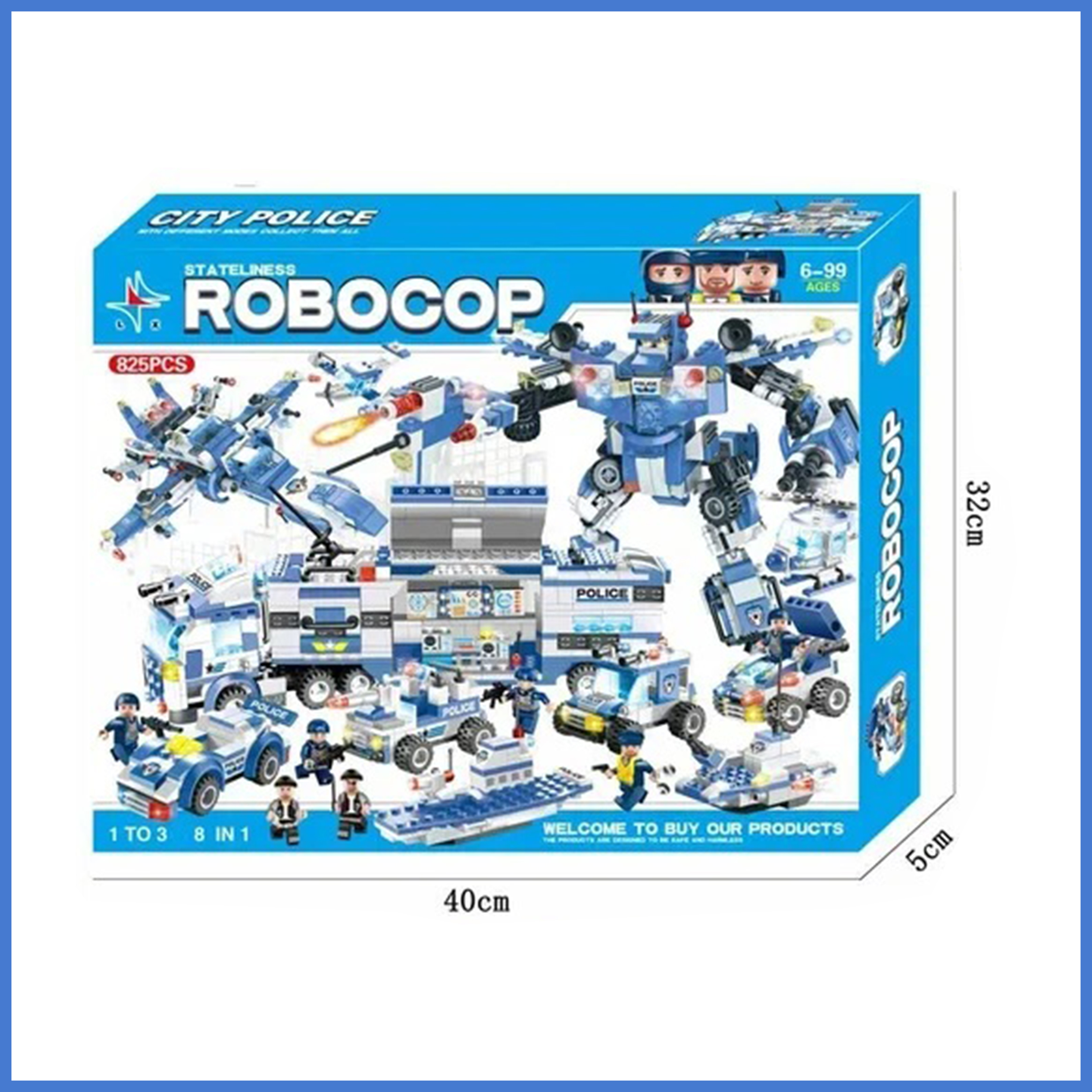Игрушка LX Конструктор City Сити Робокоп 8 в 1 825 деталей - фото 1