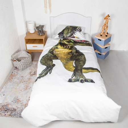 Комплект постельного белья BELLEHOME collection Мама я Динозавр