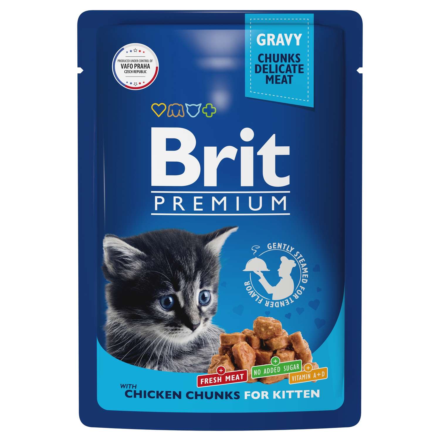 Корм для котят Brit 85г Premium цыпленок в соусе - фото 1