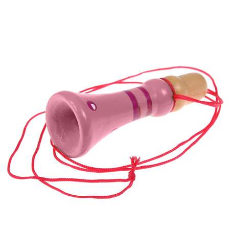 Свисток-дудочка Bradex деревянный на шнурке Розовый DE 0535