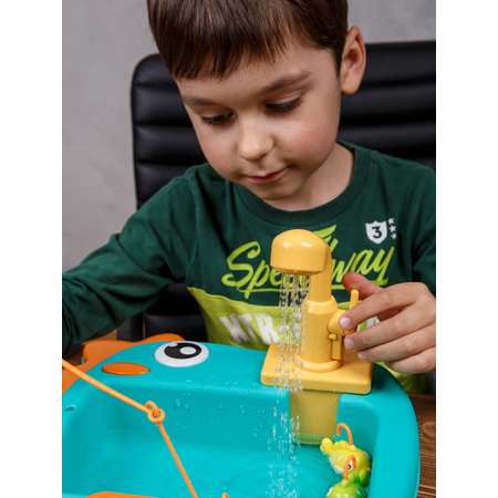 Детский набор BAZUMI рыбалка на батарейках / развивающие игрушки кухня детская