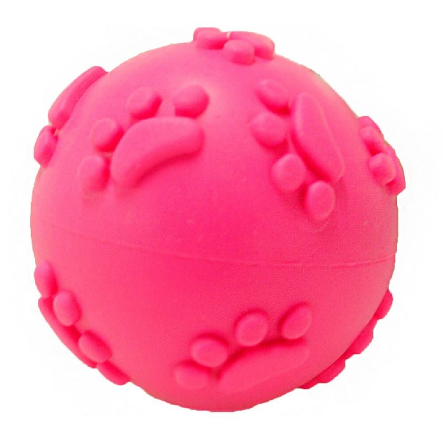 Игрушка для собак Homepet Мяч с рисунком лапки с пищалкой 6см - фото 1