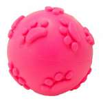 Игрушка для собак Homepet Мяч с рисунком лапки с пищалкой 6см