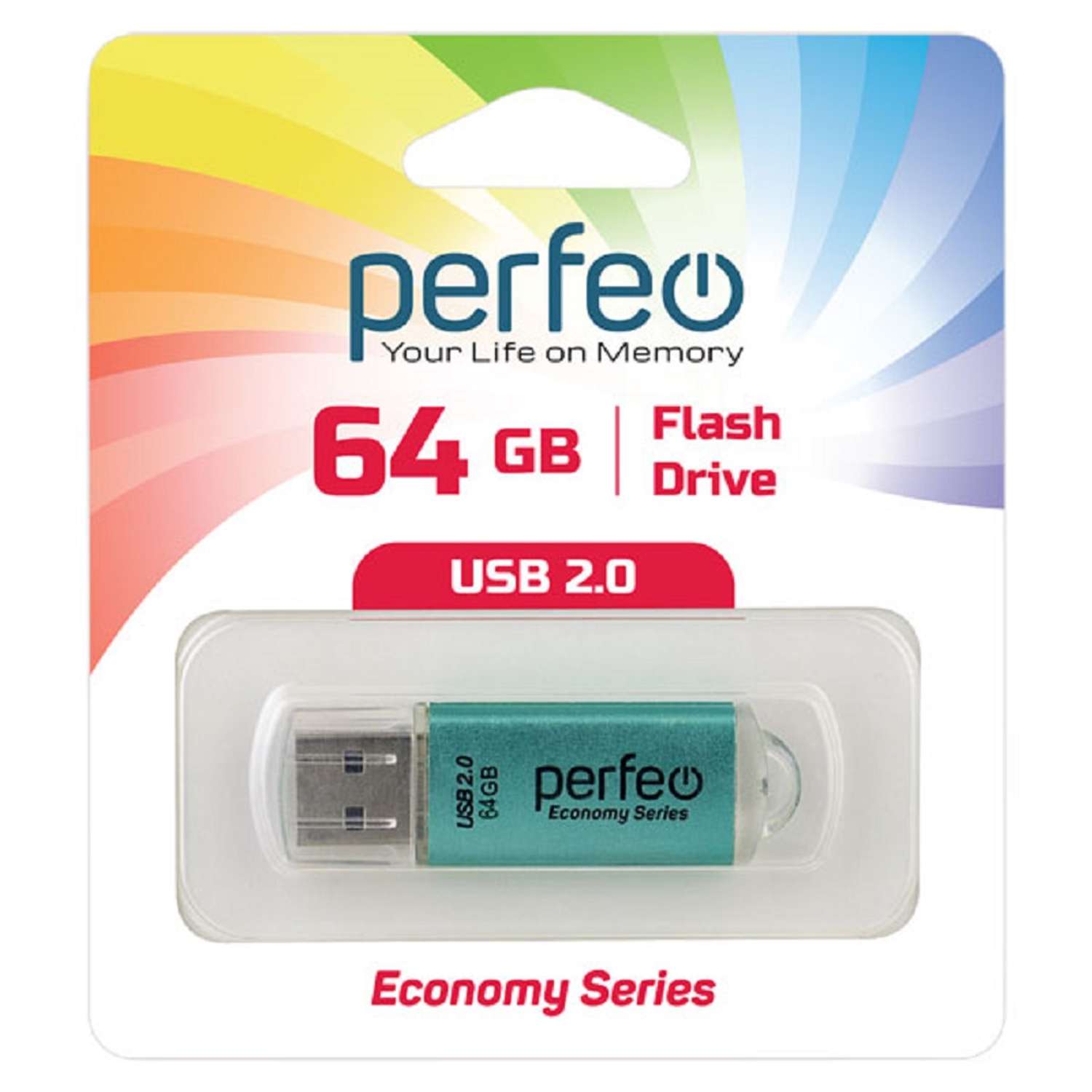 USB флеш Perfeo 64GB E01 Green economy series - фото 2