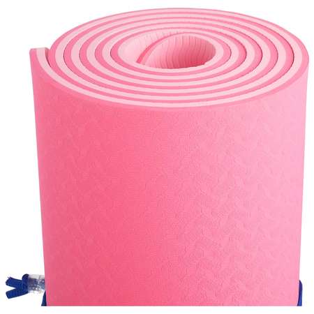 Коврик Sangh Для йоги двухцветный розовый
