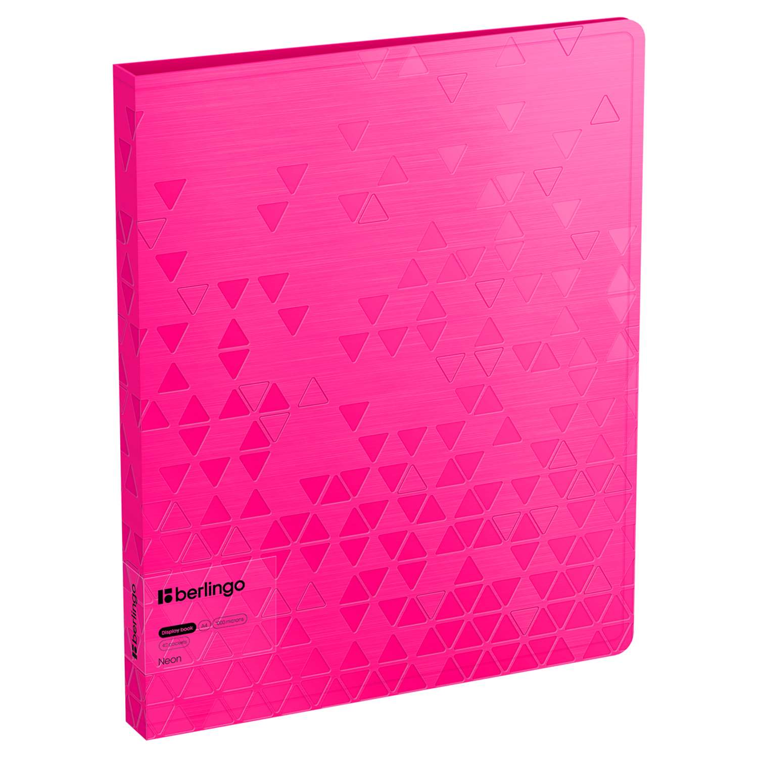 Папка с 40 вкладышами Berlingo Neon розовый неон - фото 1