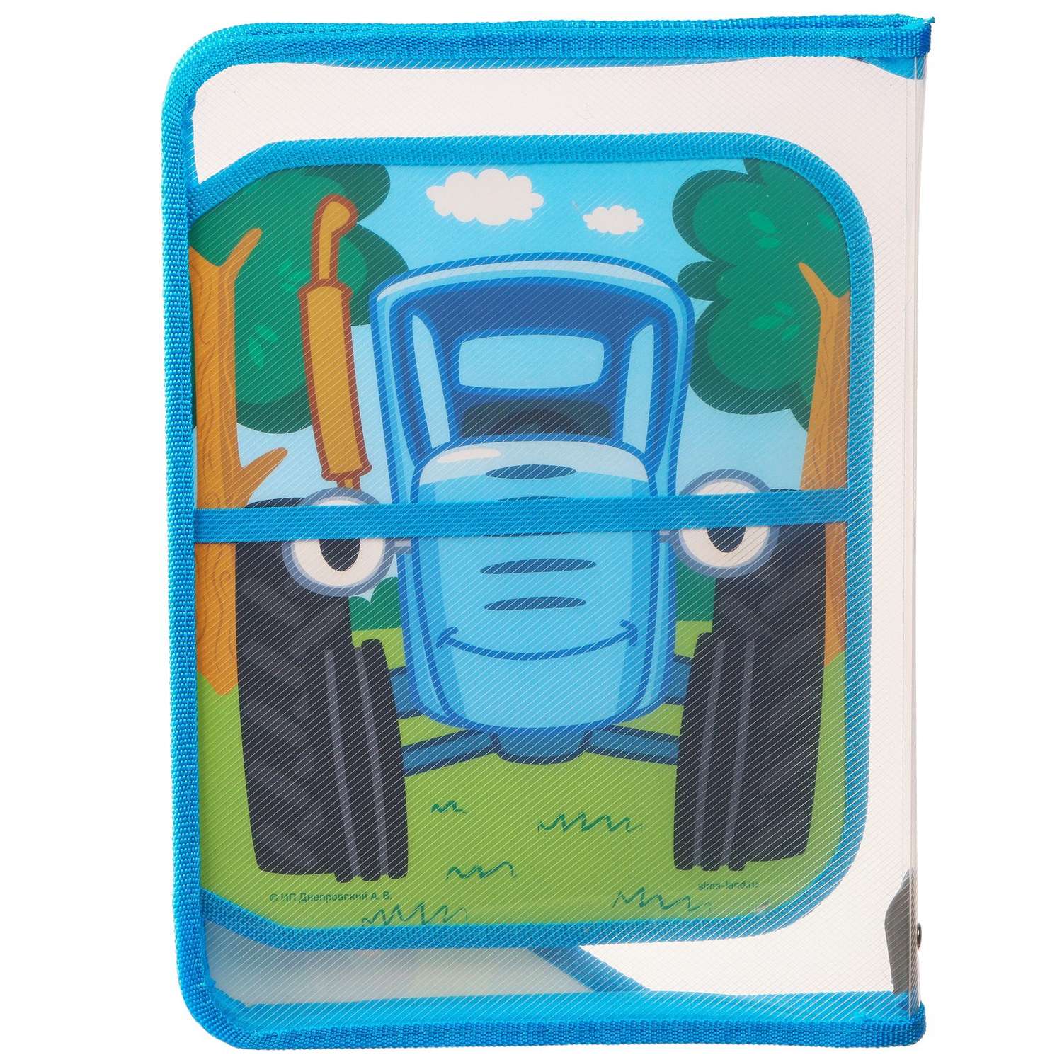 Папка Sima-Land пластиковая А4 на молнии Синий трактор - фото 2