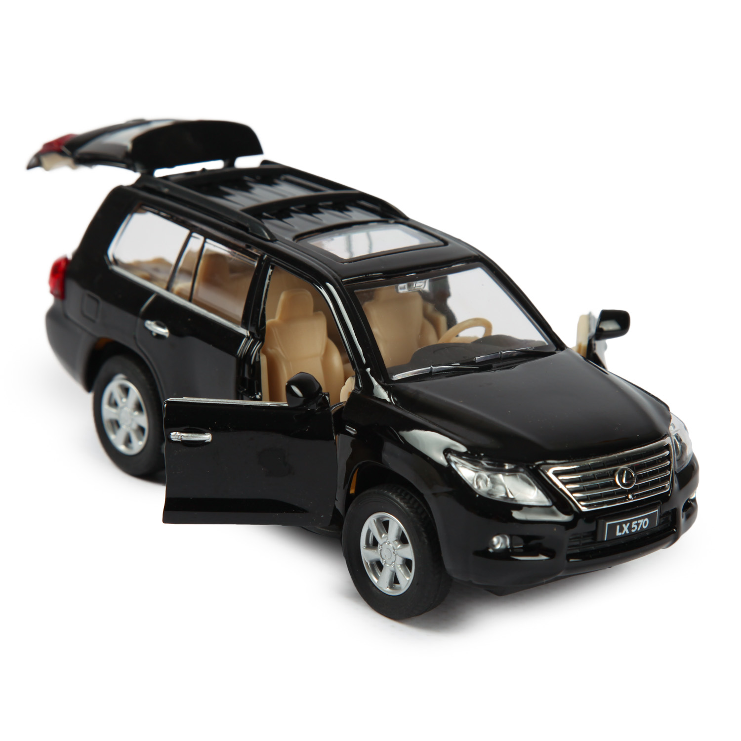 Машинка Mobicaro 1:32 Lexus LX570 Черная 68301 68301 - фото 5