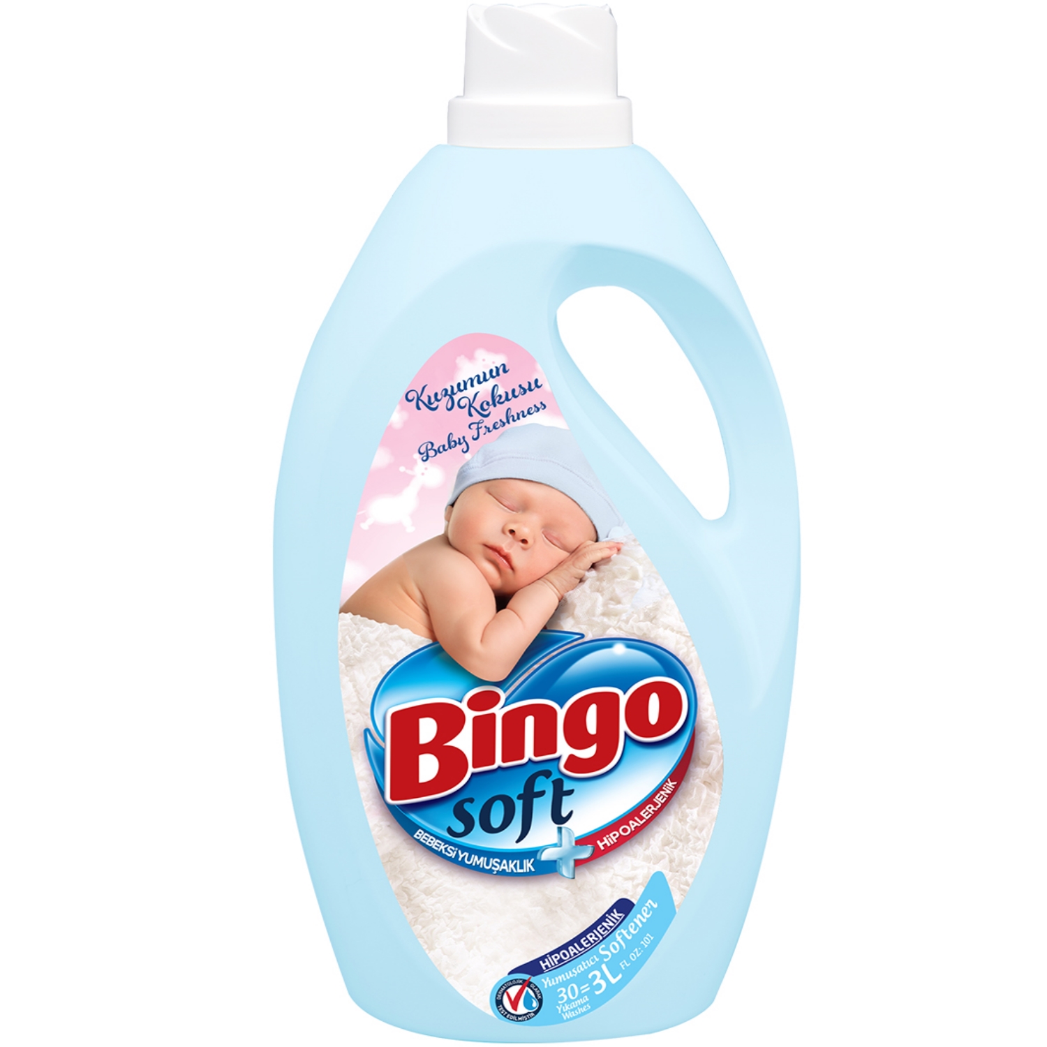 Кондиционер для белья Bingo Baby freshness Soft синий 3л - фото 1