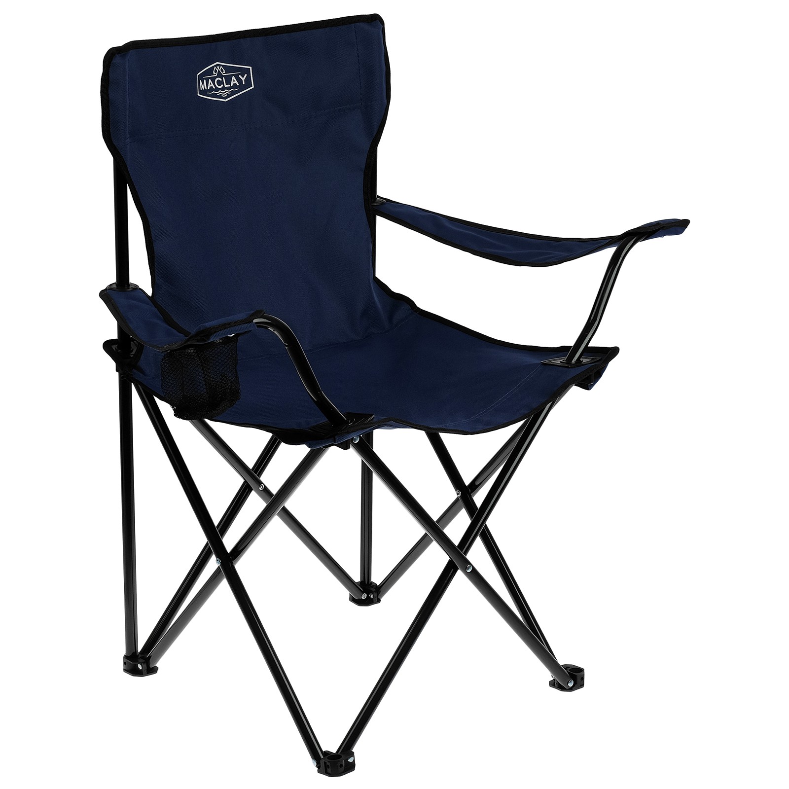 Кресло Maclay туристическое с подстаканником р. 50 х 50 х 80 см до 80 кг цвет синий - фото 2