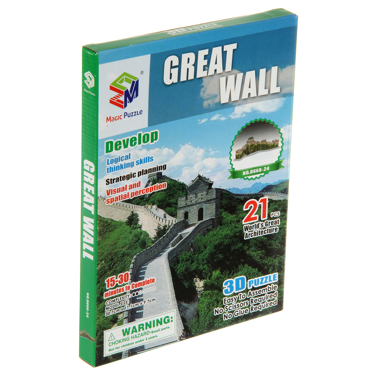 3D пазл Veld Co Мировая архитектура Великая Стена 21 деталь - фото 2
