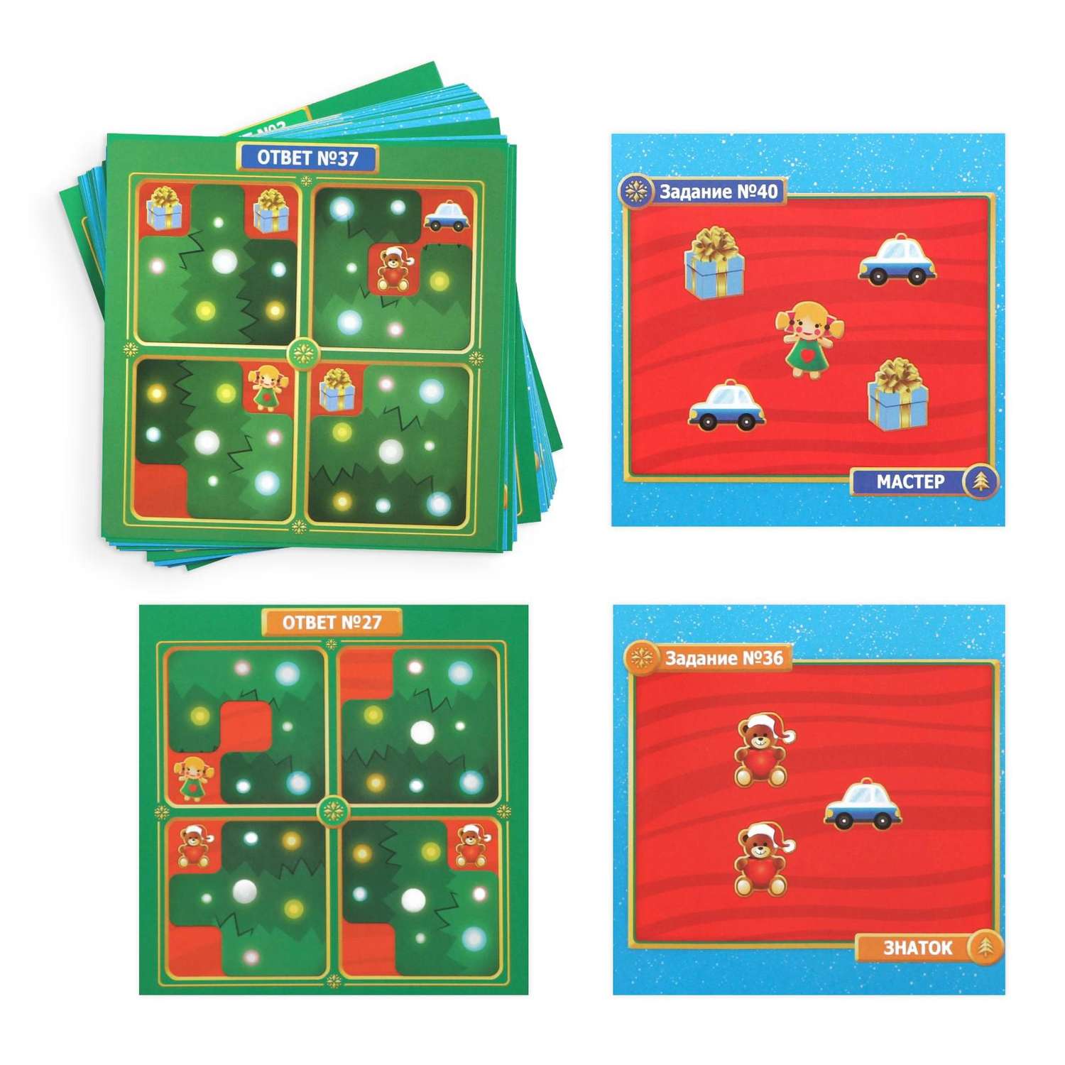 Магнитная игра Лас Играс «Фабрика новогодних подарков». 48 карт. 4 магнитных детали - фото 4
