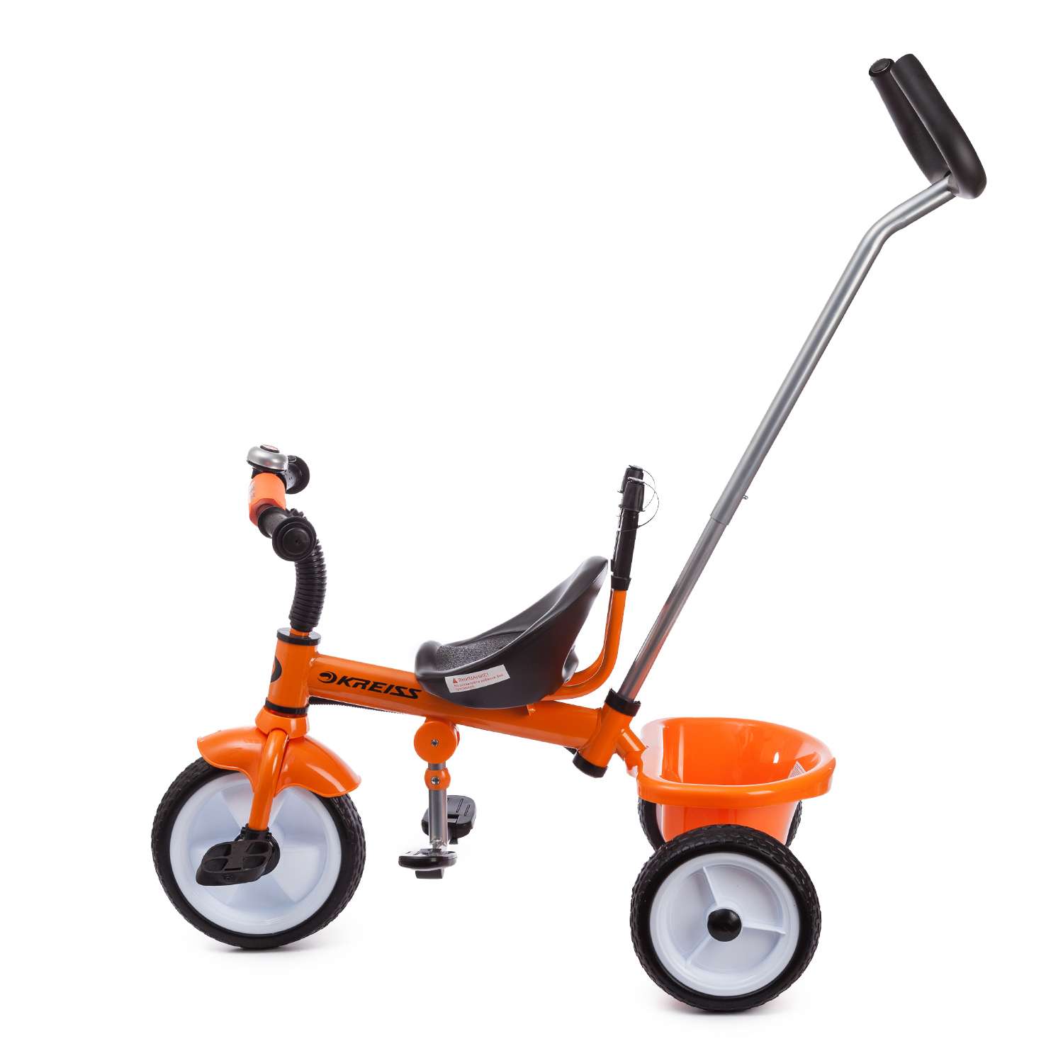 Велосипед трехколесный Kreiss с тентом Оранжевый - фото 4