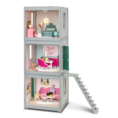 Кукольный домик Lundby Комната 22 см открытый на 360 обои в наборе LB_60102200