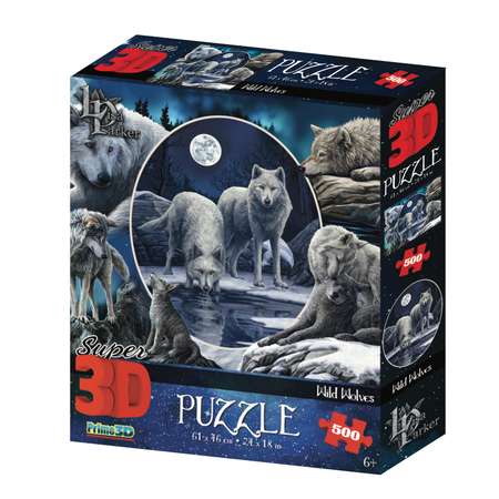 3D Пазл Prime 3D Коллаж Волки 500 деталей 61х46 см