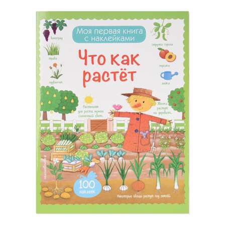 Книга Эксмо Что как растет (с наклейками)