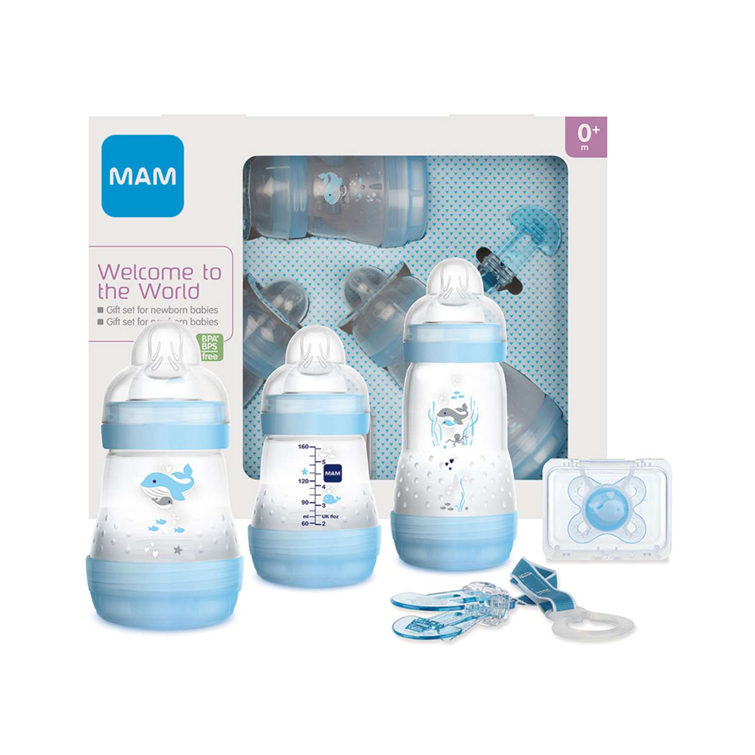 Подарочный набор MAM Welcome to the world Giftset для новорожденных голубой 0+ - фото 1