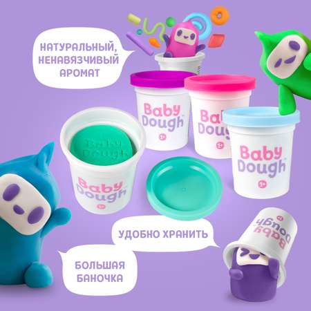 Тесто для лепки BabyDough Play-Doh! 4 цвета BD016