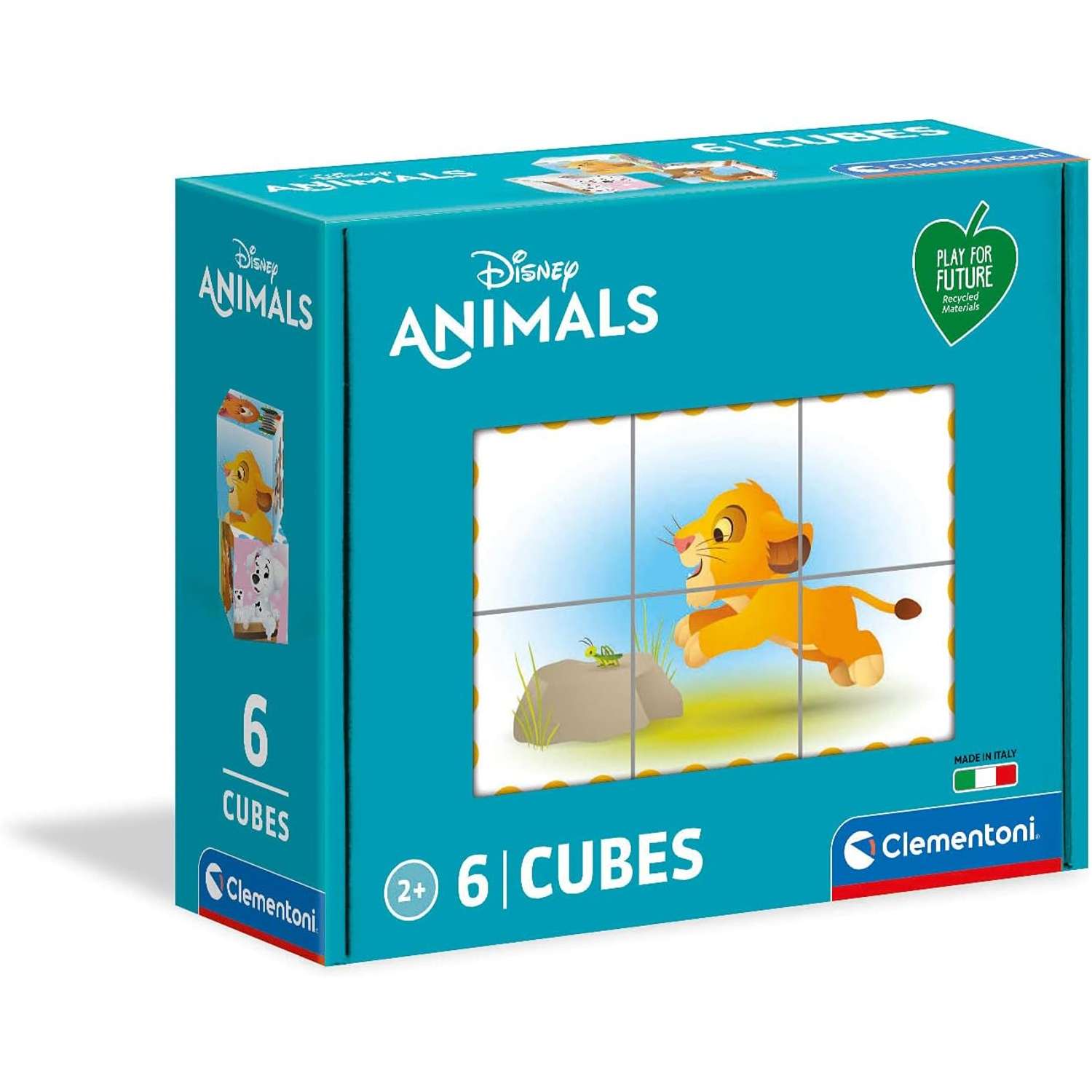 Кубики CLEMENTONI Животные Disney 6 штук - фото 1
